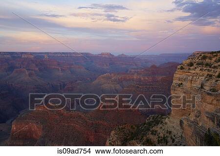 Picture - Sunset on Grand Canyon from south rim, Nevada, USA. Fotosearch
