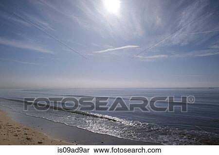 Stock Photography - View of sea and sky, Poole, Dorset, UK. Fotosearch