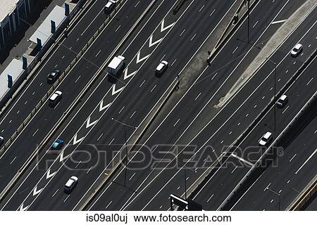 Aerial view of highway and traffic, Port Melbourne, Melbourne, Victoria, Australia View Large Photo Image Stock Image - Aerial view of highway and traffic, Port Melbourne, Melbourne, Victoria, Australia. Fotosearch