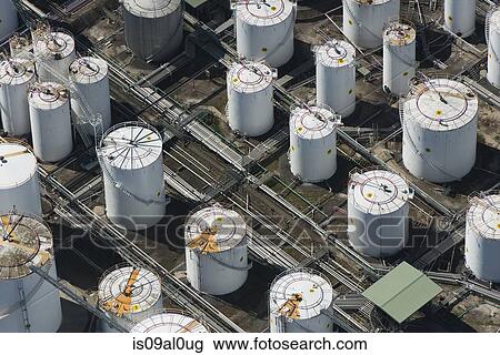 Aerial view of industrial tanks, Port Melbourne, Melbourne, Victoria, Australia View Large Photo Image Stock Image - Aerial view of industrial tanks, Port Melbourne, Melbourne, Victoria, Australia. Fotosearch