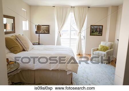 Stock Photography - Bedroom cleaned with green cleaning products. Fotosearch