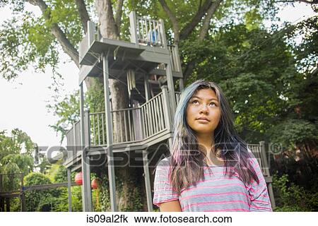 Portrait of teenage girl outdoors View Large Photo Image Stock Image - Portrait of teenage girl outdoors. Fotosearch