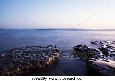Stock Photo - Rock platform, Encinitas, California, USA. Fotosearch