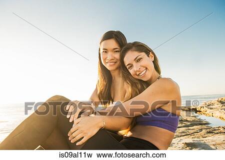 Young women at Windansea beach, La Jolla, California View Large Photo Image Stock Photo - Young women at Windansea beach, La Jolla, California. Fotosearch