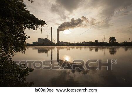 Detroit Edison Power Station and river Raisin at sunset, Monroe, Michigan, USA View Large Photo Image Stock Image - Detroit Edison Power Station and river Raisin at sunset, Monroe, Michigan, USA. Fotosearch