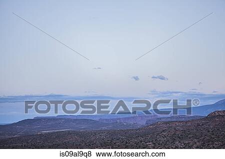 Distant landscape view, Arches National Park, Moab, Utah, USA View Large Photo Image Stock Photo - Distant landscape view, Arches National Park, Moab, Utah, USA. Fotosearch