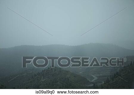 Elevated landscape in mist, South Dakota, USA View Large Photo Image Stock Image - Elevated landscape in mist, South Dakota, USA. Fotosearch