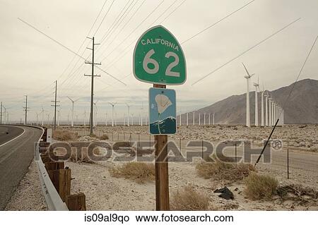 Highway and wind farm, California, USA View Large Photo Image Picture - Highway and wind farm, California, USA. Fotosearch