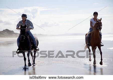 Horse riders galloping, Pakiri Beach, Auckland, New Zealand View Large Photo Image Stock Photo - Horse riders galloping, Pakiri Beach, Auckland, New Zealand. Fotosearch