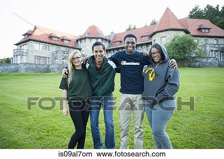 Picture - Portrait of four friends. Fotosearch