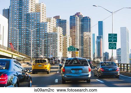 Traffic on FDR Drive, Manhattan, New York, USA View Large Photo Image Stock Image - Traffic on FDR Drive, Manhattan, New York, USA. Fotosearch