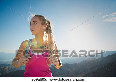 Woman hiking, Joshua Tree National Park, California, US View Large Photo Image Stock Photograph - Woman hiking, Joshua Tree National Park, California, US. Fotosearch