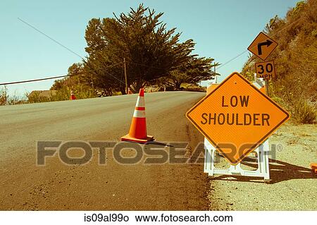 Yellow warning sign, highway 1, Big Sur, California, USA View Large Photo Image Picture - Yellow warning sign, highway 1, Big Sur, California, USA. Fotosearch