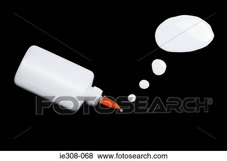 A bottle of glue and a speech bubble View Large Photo Image Stock Photo - A bottle of glue and a speech bubble. Fotosearch