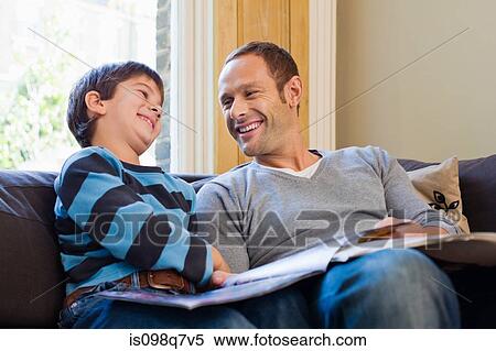 Stock Photography - A father and son. Fotosearch