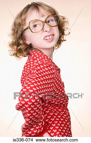 A geeky girl making faces View Large Photo Image Picture - A geeky girl making faces. Fotosearch