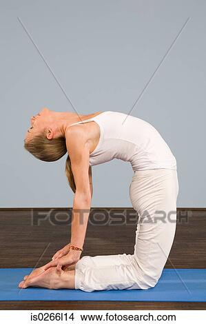 A mature woman in a yoga position View Large Photo Image Picture - A mature woman in a yoga position. Fotosearch