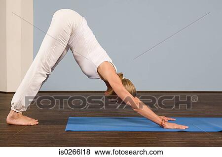 A mature woman in a yoga position View Large Photo Image Stock Photo - A mature woman in a yoga position. Fotosearch