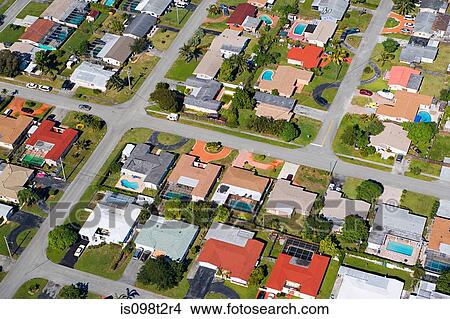 Aerial view of houses on florida east coast View Large Photo Image Picture - Aerial view of houses on florida east coast. Fotosearch