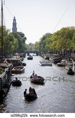 Stock Image - Amsterdam canal. Fotosearch