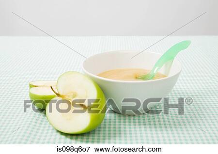 Stock Photo - Apple and baby food. Fotosearch