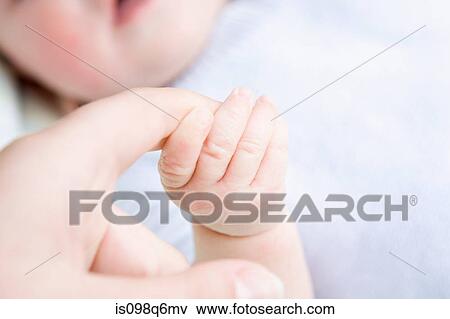 Baby holding adult finger View Large Photo Image Stock Photo - Baby holding adult finger. Fotosearch