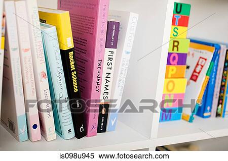 Books on bookshelf View Large Photo Image Stock Photography - Books on bookshelf. Fotosearch