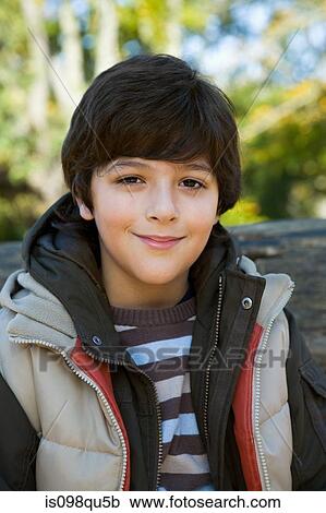 Stock Image - Boy outdoors. Fotosearch