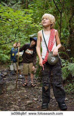 Boys in forest View Large Photo Image Stock Image - Boys in forest. Fotosearch