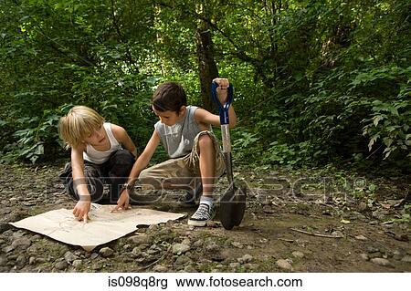 Boys looking at map View Large Photo Image Stock Image - Boys looking at map. Fotosearch
