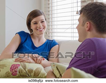 Brother and sister talking View Large Photo Image Stock Photo - Brother and sister talking. Fotosearch