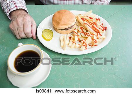Burger and fries View Large Photo Image Stock Image - Burger and fries. Fotosearch