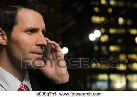 Stock Photography - Businessman making a telephone call. Fotosearch