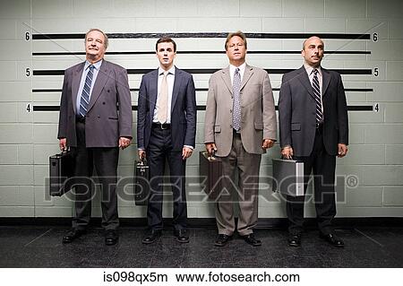 Picture - Businessmen in lineup. Fotosearch