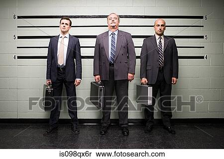 Stock Photography - Businessmen in lineup. Fotosearch