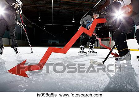 Businessmen playing ice hockey View Large Photo Image Stock Photograph - Businessmen playing ice hockey. Fotosearch
