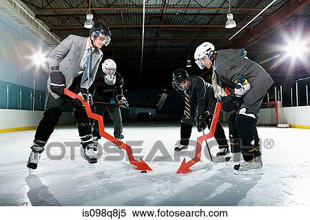 Businessmen playing ice hockey View Large Photo Image Stock Photography - Businessmen playing ice hockey. Fotosearch