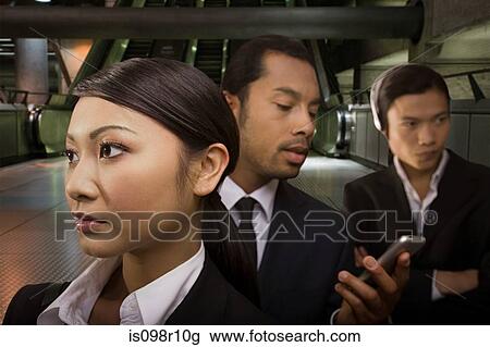 Businesspeople on the underground View Large Photo Image Stock Image - Businesspeople on the underground. Fotosearch