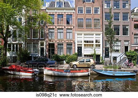 Stock Image - Canal in amsterdam. Fotosearch