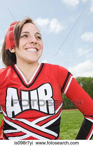 Cheerleader smiling View Large Photo Image Stock Image - Cheerleader smiling. Fotosearch