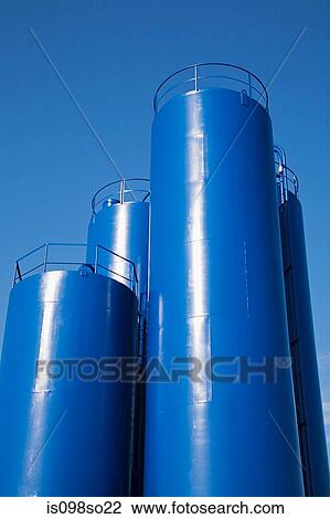 Stock Image - Chemical storage tank. Fotosearch