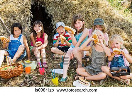 Children having picnic View Large Photo Image Stock Image - Children having picnic. Fotosearch