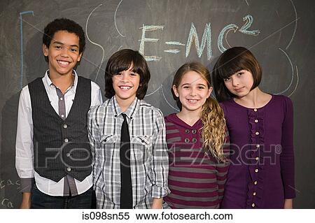 Children in front of blackboard View Large Photo Image Stock Photography - Children in front of blackboard. Fotosearch