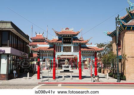 Stock Photo - Chinatown, Downtown LA, Los Angeles County, California, USA. Fotosearch
