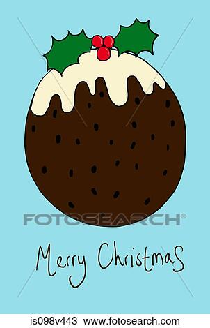 Christmas pudding, illustration Stock Image | is098v443 | Fotosearch