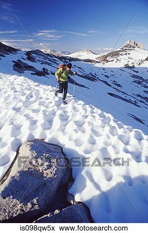 Stock Photo - Climber on sierra nevada mountains. Fotosearch