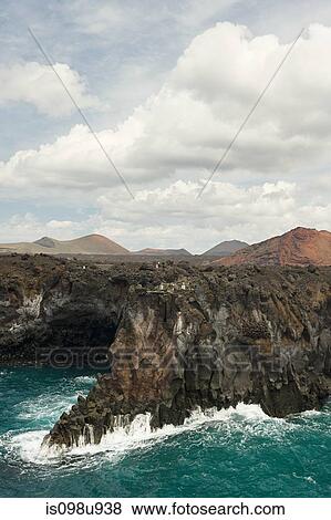 Stock Photo - Coastline of Los Hervideros, Lanzarote. Fotosearch
