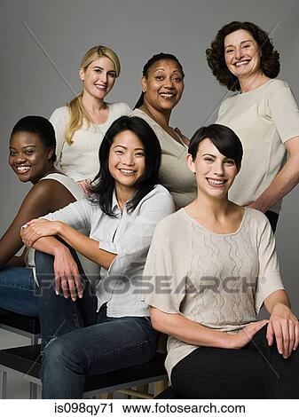 Stock Image - Confident women. Fotosearch