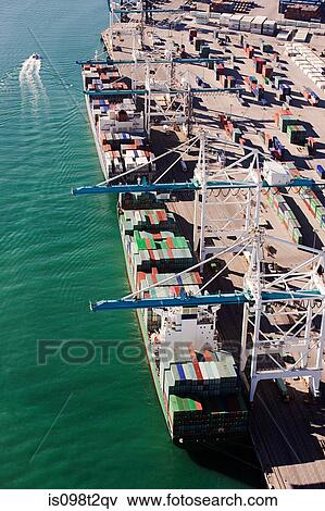 Container terminal at port of miami View Large Photo Image Stock Photo - Container terminal at port of miami. Fotosearch