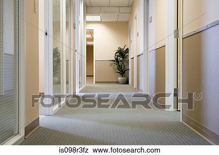 Corridor in an office View Large Photo Image Stock Photo - Corridor in an office. Fotosearch